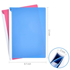 Jutieuo 5PCS Clear Report Covers with Swing Clip, Professional Clear Front Presentation Folders Resume Folder, 30 Sheets Capacity A4 Size File Document Organizer, No Punch Needed