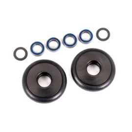 Traxxas 9461T - Aluminum Wheelie Bar Wheels w/Bearings & O-Rings, Gray (2)