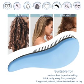 Hair Brush for All Hair Types,Detangle Hairbrush-Glide Through Tangles Knots with Ease,Massaging Scalp,Reduces Breakage,Eliminates Knots,Wet&Dry Hair,for Women Man Kids&Travelling&Pet beauty Hairbrush