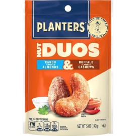 PLANTERS Nut Duos, Flavored Nuts, Ranch Almonds & Buffalo Cashews 5oz