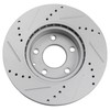 TRQ Front and Rear Performance Brake Rotors Set Premium G-Coated