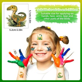 Dinosaur Temporary Tattoo for Kids, 117 Sheets Temporary for Girls Boy Body Arm Shoulder Tattoos Stickers, Birthday Party Decoration Supplies Gifts for Children