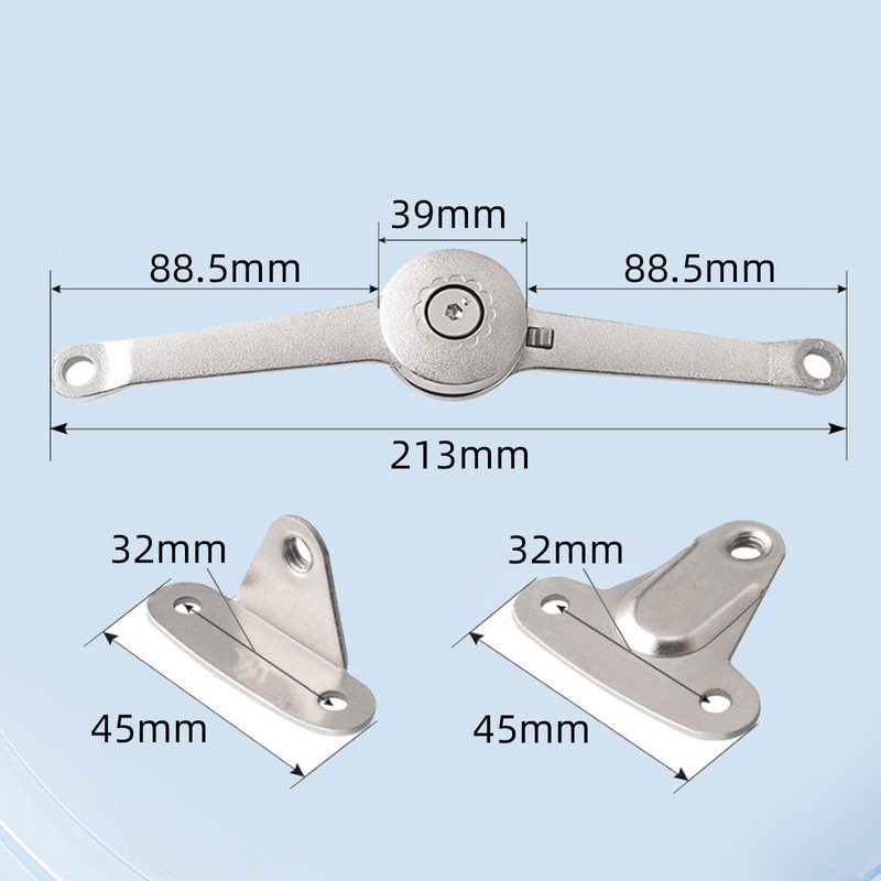 Oiieco Pack of 2 Lid Support Hinge 360° Flap Holder