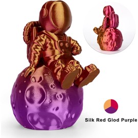 AMOLEN Silk PLA 3D Printer Filament, Tri Color Red Gold Purple PLA 1.75mm, Shiny Multi Color Change Filament 3D Printing PLA Filament for Most FDM 3D Printer, 1kg Spool(2.2lbs)