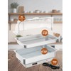 Rectangular Chafing Dish Electric Buffet Set,9QT Stainless Steel Food Servers