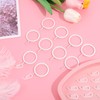 tonyg-p 20 Pack Metal Curtain Rings with Plastic Curtain Hooks,