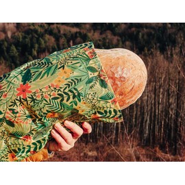 OGF® WAXOSACK 42 x 34 cm Preserve Freshness with Wax Bags - Herb Design Perfect for Baked Goods and Vegetables Reusable Beeswax Sandwich Bags