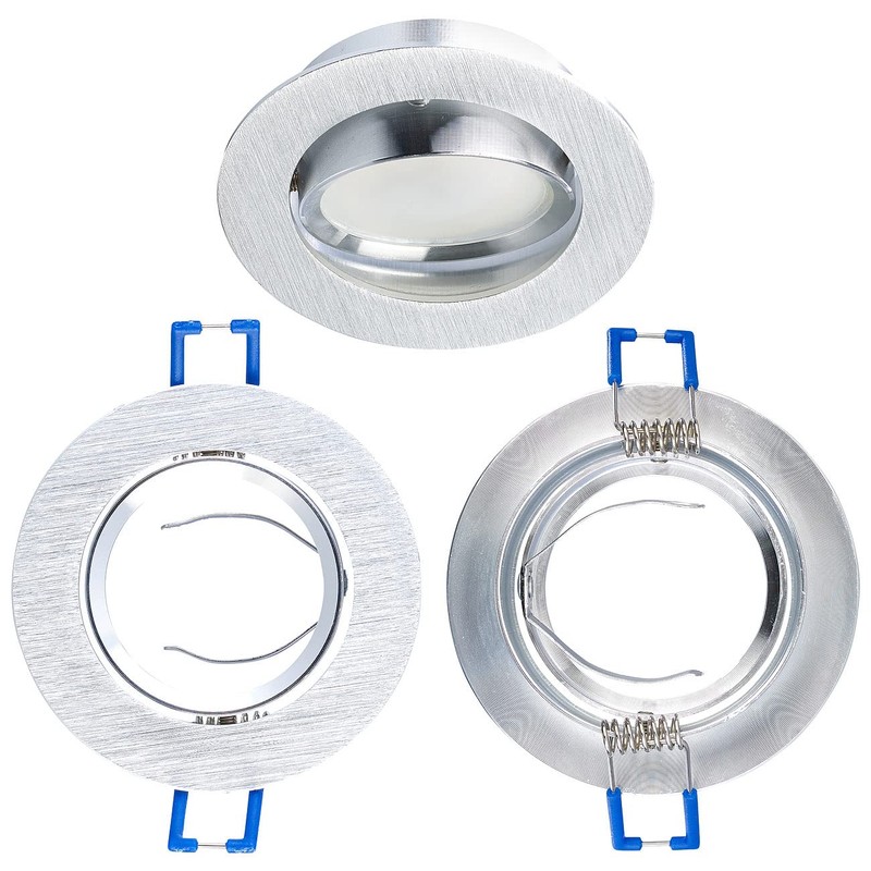 Luminea Ceiling Spotlights: Set of 3 Aluminium Recessed Spotlight Frames