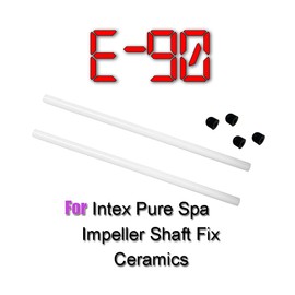 JZSMY Intex Pure Spa Hot Tub Impeller Pump Shaft Fix E90 Error, 2 Ceramic Shaft with 4 Caps, Pack of 2