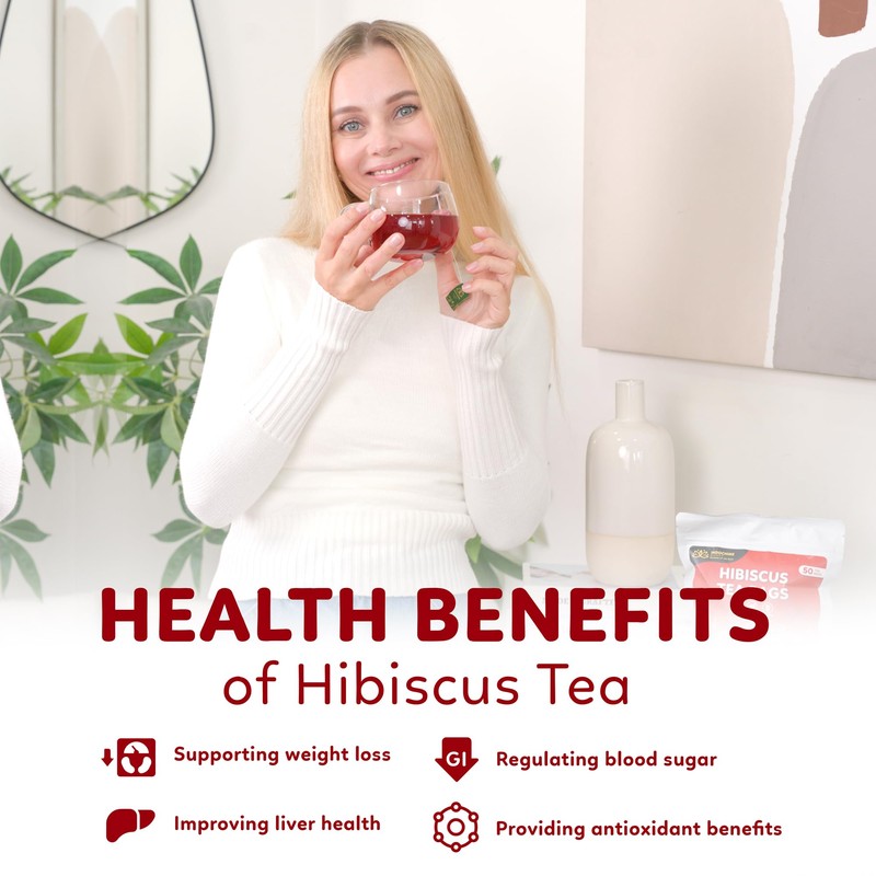 Indochine Blends Hibiscus Tea Bags | 100% Pure Hibiscus Flower