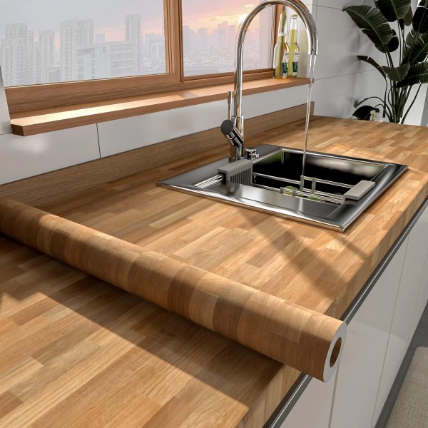 Melunmer Wood Peel and Stick Wallpaper Wood Grain Contact Paper