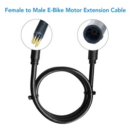 E-Bike Motor Female to Male Extension Cable 9 Pin Waterproof Wheel Motor Extension Cord
