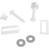 Generic Toilet Seat Replacement Parts, White Plastic Toilet Seat Bolts