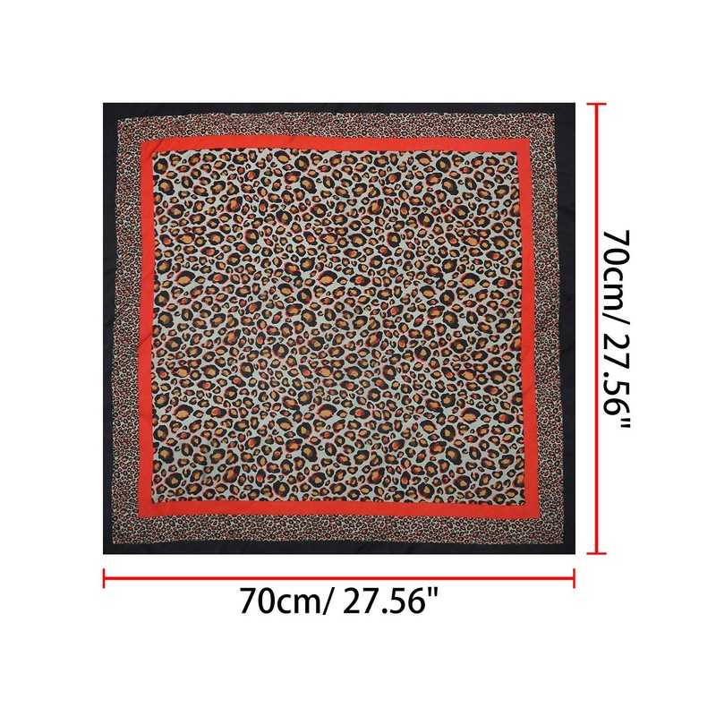 Allegra K Women's Silk Scarf, Square, 27.6 inches (70 cm),