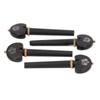 4PCS Fine Tune Peg Black Ebony Pre Punched Handmade Wear