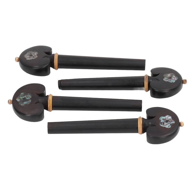 4PCS Fine Tune Peg Black Ebony Pre Punched Handmade Wear