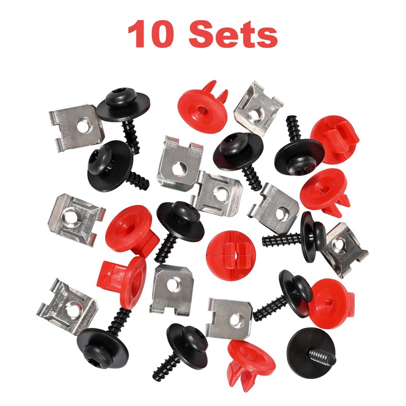 WHALETAIL 10 Sets T30 Engine Splash Shield Screw Kit, Splash