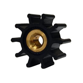 Jabsco 9200-0023-P, Nitrile, Drive Type 4, 10 Blade, 1-19/32 Diameter, 3/4 Width, 5/16 Shaft, Brass Insert