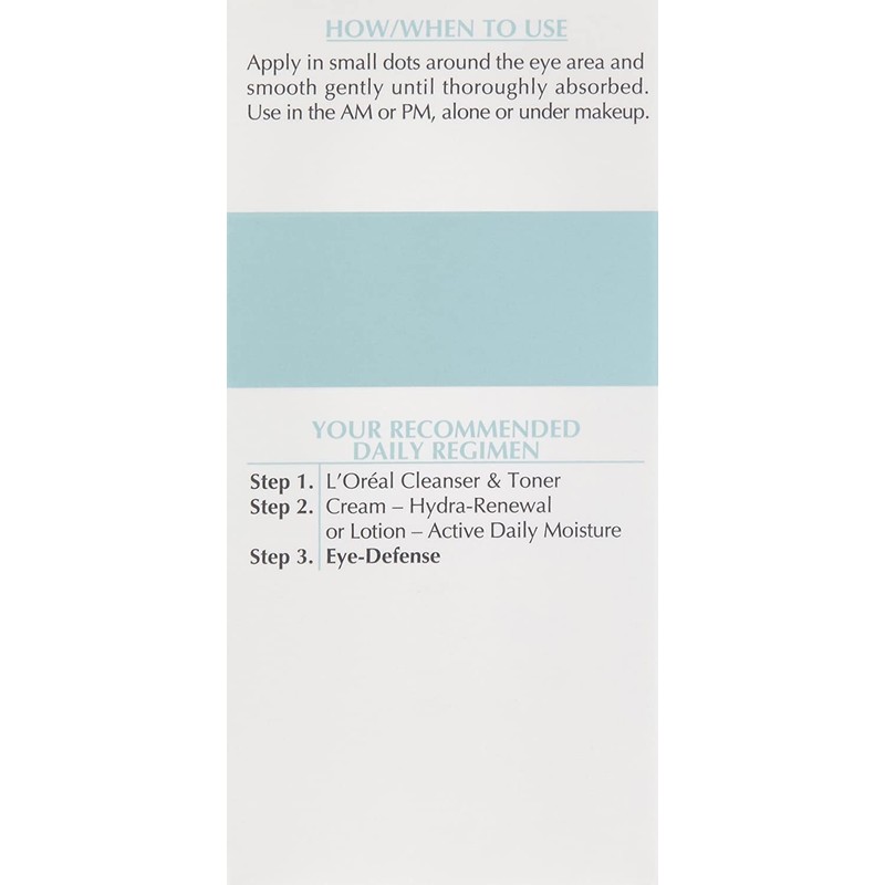 L'oreal LOreal Dermo-Expertise Eye Defense Gel, 0.5 oz (Pack of