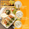 Disposable Taco Holder, Paper Taco Plates with 3 Dividers, Fiesta