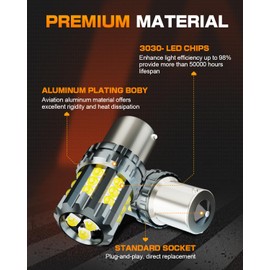 XWQHJW Compatible for a Toro LX420 LX425 LX426 LX460 Light Bulbs, 1156 BA15S Led Light Bulbs Work Lights Fog Bulb, Super Bright White, 300% Brightness, 2-Pack