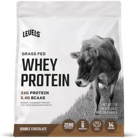 Levels Nutrition- Niveles de Proteína de Suero Alimentada con Hierba en Polvo, Sin Artificiales, 24G de Proteína, Doble Chocolate, 1LB