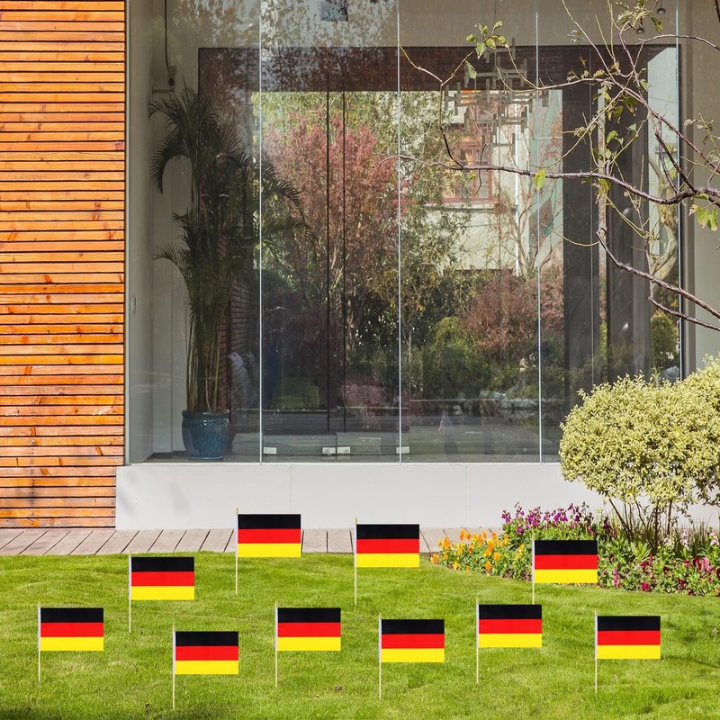 5 Pack Germany Germans Small Mini Wood Hand Held Stick