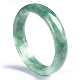 Auspicious Cloud Natural Calcite Jade Bangle Bracelet For Womens Green Color, Medium, Stone, calcite