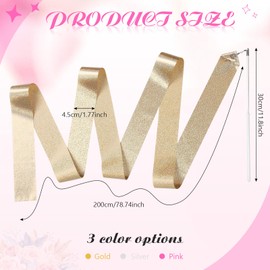 Sinmoe 3 Children's Dance Bands with Rod 2 m Rhythmic Sports Gymnastics Band with Swirl Bar Gymnastics Band Glitter Gymnastics Equipment for Artistic Dance Gymnastics Talent Show Circus Children's