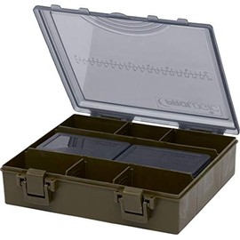 Prologic Tackle Organizer Black Box System 23,5x20x6 cm, Small Parts Box for Carp Tackle Box, Rig Box Fishing Box for Carp Rigs