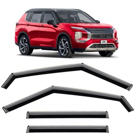 Voron Glass in-Channel Extra Durable Rain Guards for Mitsubishi Outlander 2022-2026, Window Deflectors, Vent Window Visors, 4 Pieces - 200859