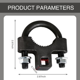 Yumfugu 1 PC Car Steering Wheel Internal Ball Head Rudder Stock Wrench, Multi-function U-shaped Tooth Structure Rocker Disassemble Installation Tool, Tie Rod Installation Parts, for Cars (Black)