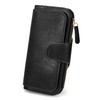 Uromee RFID Wallet for Women PU Leather Leaf Pendant Card