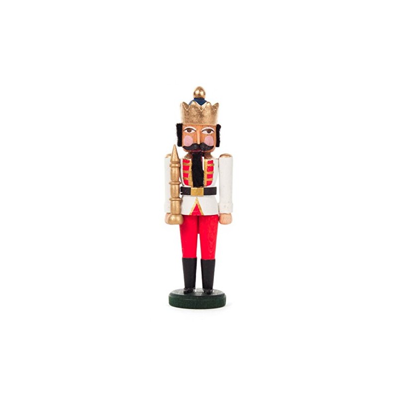 Mini Nutcracker White/Red 8 cm