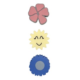 Kipling BTS Pullers Mix 3 Zip Pullers, Flower Sun, BTS PULLERS MIX