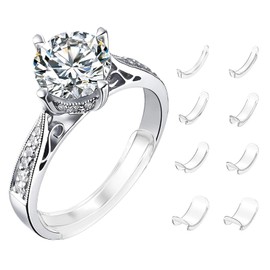 Pack of 8 Ring Reducers Invisible Ring Reducer Invisible, Ring Too Large Ring Insert, Ring Insert for Reducing, for All Rings, Various Sizes, Resin