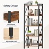 HOOBRO Bookshelf, 5-Tier Industrial Bookcase, Book Shelf Storage Organizer, Tall
