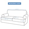 CUCRAF T Cushion Sofa Cover 3 Piece Loveseat Slipcovers, Soft