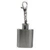 Stainless Steel 1oz Brushed and Polished Keychain Flask