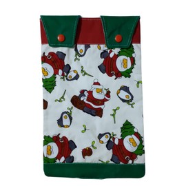 Catheter Leg Bag Holder. Drainage Bag Cover. Cotton. Santa & Pine Tree.