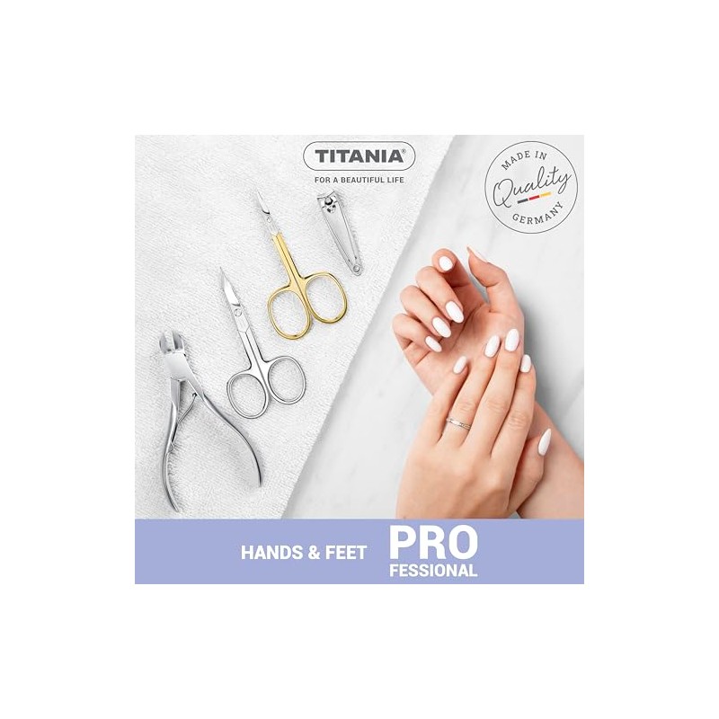 TITANIA Nagelschere Solingen mit Turmspitze (9,5cm) • Extra scharfe und