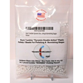 Ken&Judy's Collectibles,Paper&Bags Rockhound's Rock Tumbler DYNAMIC Plastic Pellets for Polish&Burnish Stage 4 oz