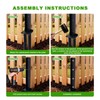 ATCWF 4-Pack Fence Post Repair Kit, 32in Heavy Duty Ground