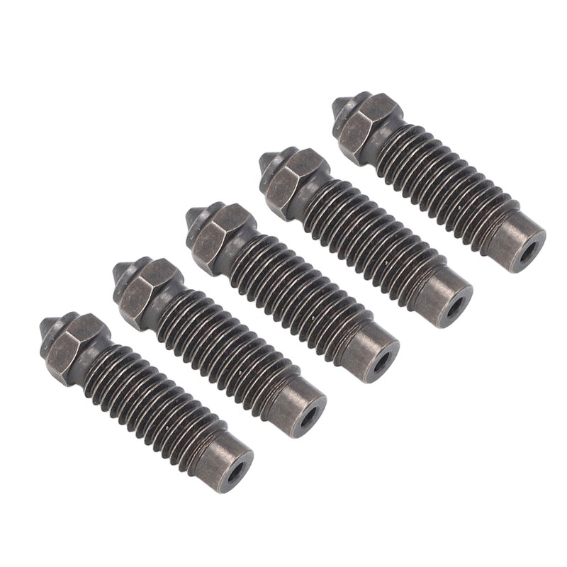 5PCS 0.4mm Nozzles M6 Thread 1.75mm Filament Hardened Steel Nozzle