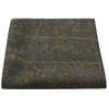King & Priory Luxury Juniper Green Herringbone Check Pocket Square,