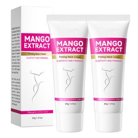 2PCS Halscreme zur Straffung, Neck Firming Cream, Befeuchten Sie die Haut, Enhance Elasticity, Straffende und Anhebende Haut, Verringerung der Halsfalten 40g, Mango Halscreme jingshuang (6)