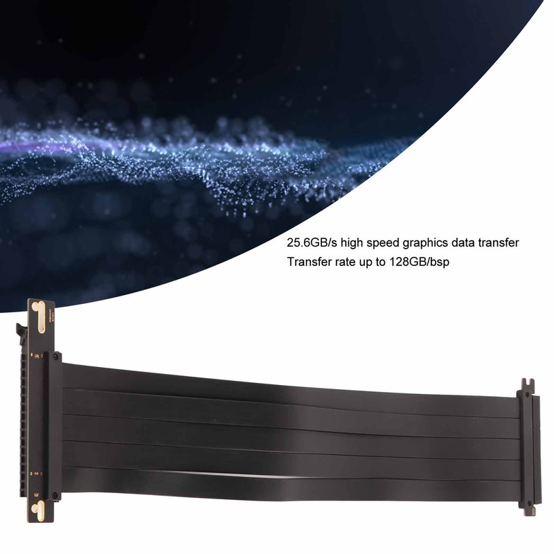 PCIE 4.0 X16 Riser Cable High Speed Flexible 90 Degree