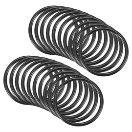 QUARKZMAN 20 pieces nitrile rubber washer rubber 25 mm x 21 mm x 2 mm for tap plumber repair seal connection, black