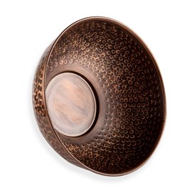 GoCraft Antique Copper Mixing Bowl with Hammered Finish for Salad, Egg Beating, Decorative & Kitchen Serving Purposes - 7.5" (Antique Finish)