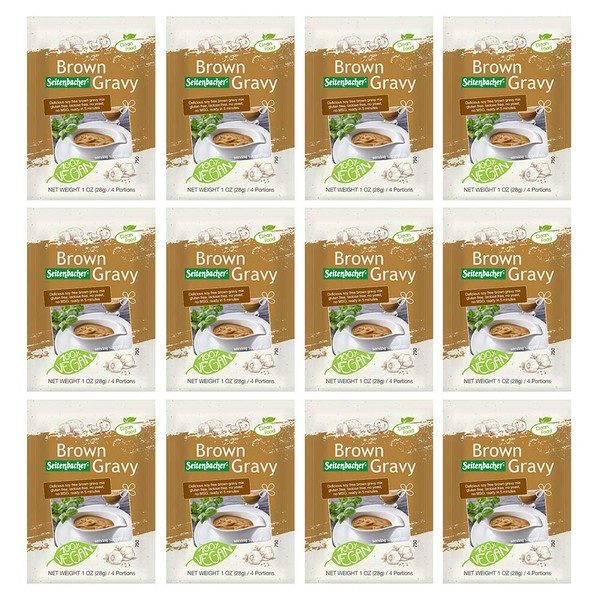 Seitenbacher Gluten-Free Vegetarian Brown Gravy Mix, 1 Ounce Package (Pack of 12)